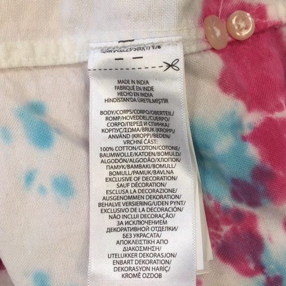 POLO sz 4 Tie-dye “big shirt” in thick cotton NWOT - Picture 6 of 11